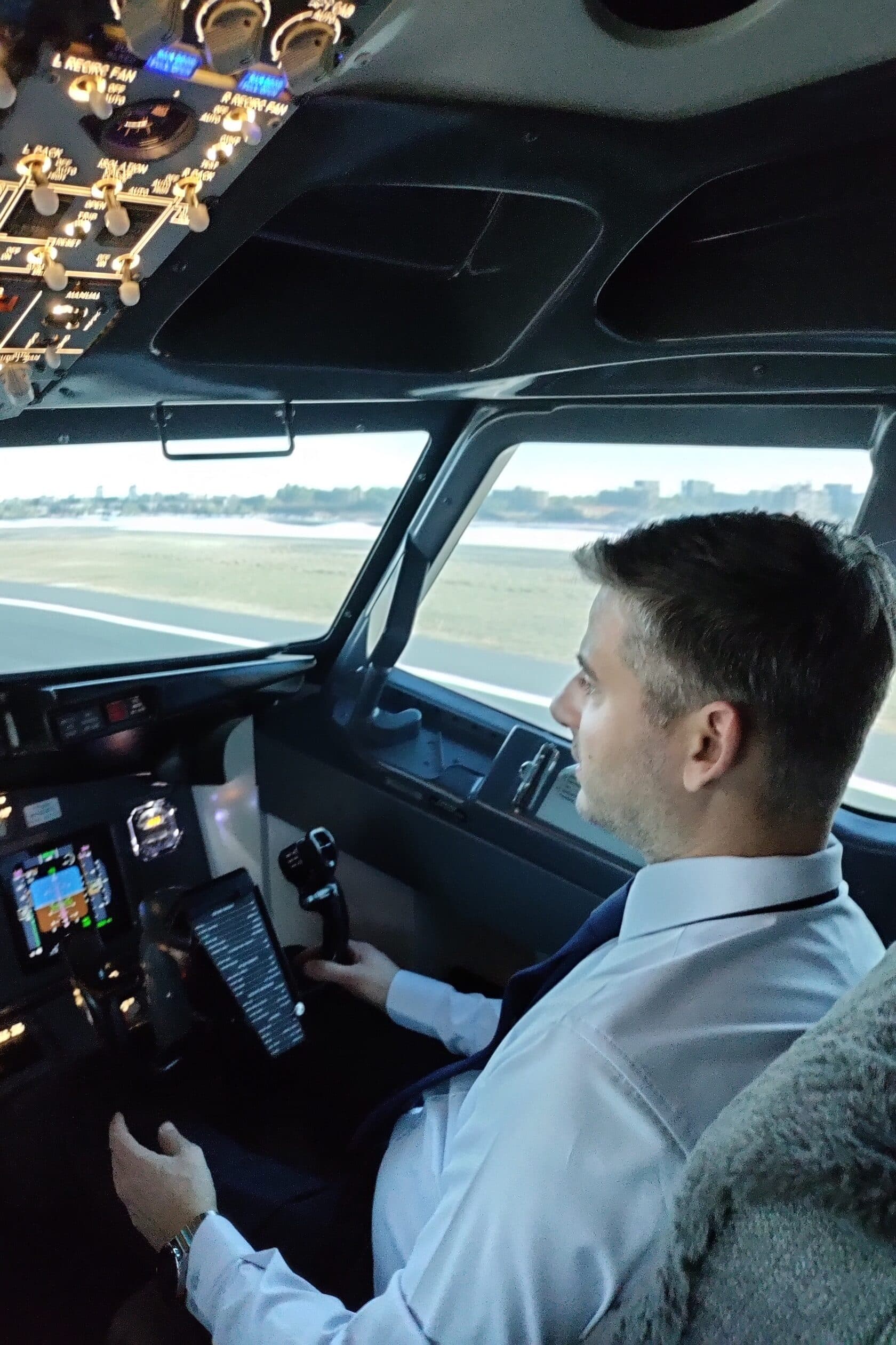 Flying the simulator