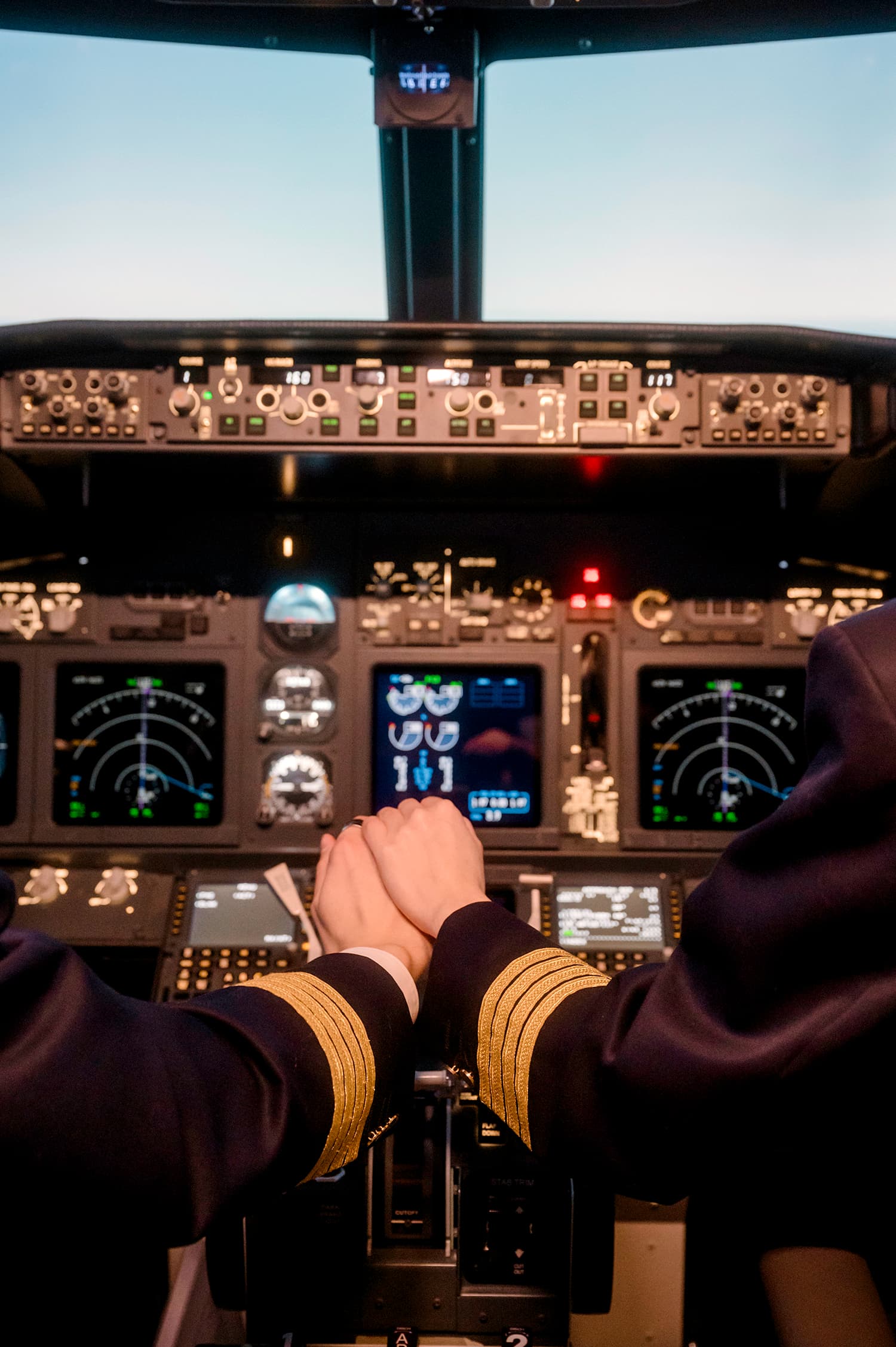 Cockpit at night